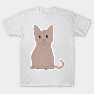 Naked Cat Drawn Badly T-Shirt